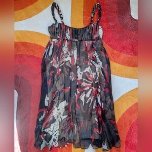 Diane Von Furstenburg Boho Sleeveless Dress, Size 10 Babydoll Flowy Summer